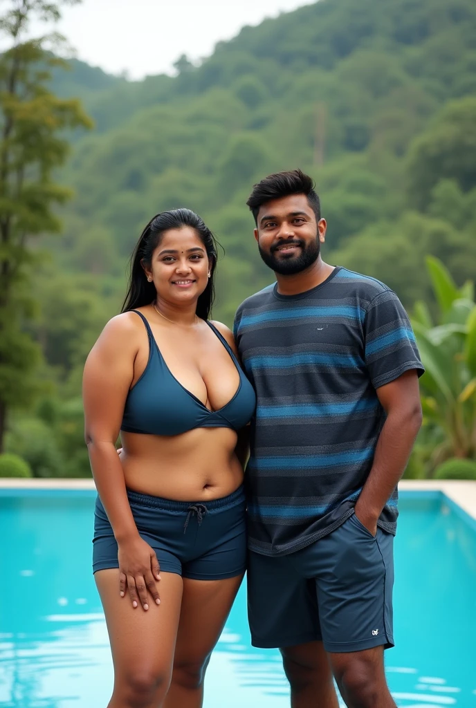 Tow perfect Indian women ,one American men ,two perfect Indian women with big breasts and big butt wear the swimming dress, sexiest face expression, American men with gymnastics body,two perfect Indian women and one American men booth of them romance with each other.