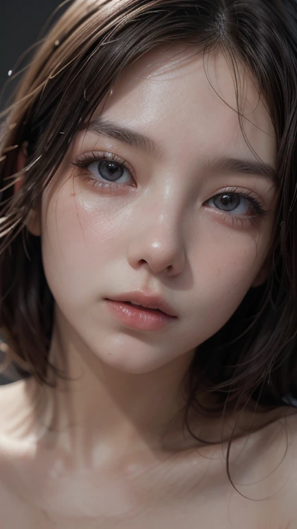 a young woman, completely naked, beautiful detailed eyes, beautiful detailed lips, extremely detailed eyes and face, long eyelashes, flawless skin, graceful posture, sensual expression, ethereal aura, cinematic lighting, warm color tones, dramatic chiaroscuro, photorealistic, 8k, hyper detailed, artistically rendered, cinematic composition