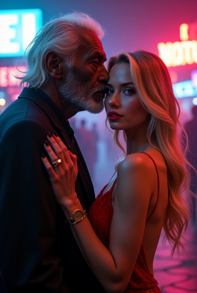 Beautiful Colombian teenager with a good body ,hugging his 90-year-old grandfather, old man, NSFW, ugly-faced beggar, You can clearly see my high cheekbones and defined jawline... My nose is and pretty, complementing my features very well. And those full, luscious lips red lipstick neon light cupercity, Side cleavage Blonde hair Oversized lips Big fake lips Red lipstick Big pub Backless Fashion design Lingerie, without lingerie & Underpants, Sexy clothes for women.Erotic shirt dress with plunging neckline, Halter neck backless bodycon dress, Sexy lingerie for women.