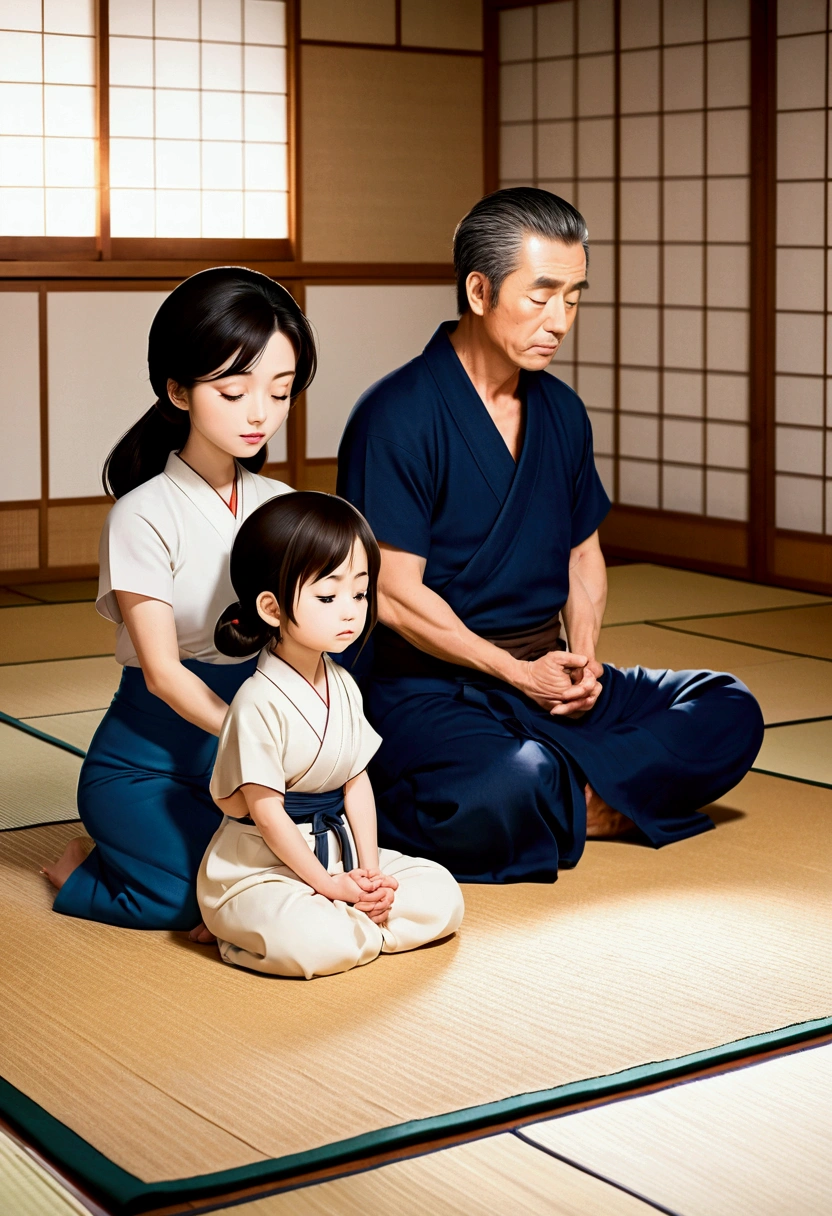 man and woman images、A father holds his 8--old ghter on his lap, My daughter is completely naked and wearing a yukata..、Untie the Daughter'Obi'Her yukata is open, revealing her flat chest...、Father fondles daughter's breasts'My daughter spreads her legs wide