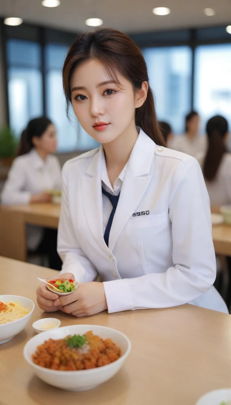 pretty asian girls working in a restaurant