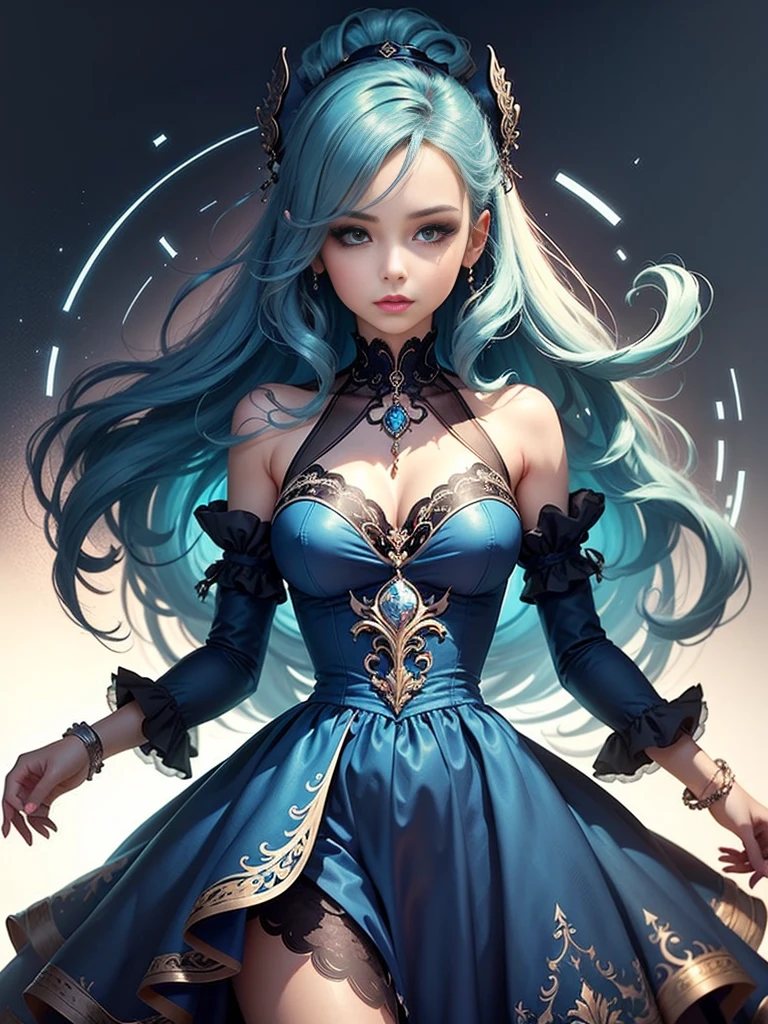 (masterpiece、Highest quality、beautiful:1.2)、(beautifulスプラッシュアート:1.6)、1 Girl、 (Sapphire blue round eyes、Cosmic Eyeshadow Color、Enchanting eyelashes)、Glossy lip、Fair face、A blank gaze stares out at the galaxy、Transparent, shiny skin、Fair Hand、colorful、Agnes Cecil Style、Mysterious and enchanting atmosphere、Ingredients to mix、Intertwined material、Best Abstract Art、Surreal、A chaos of overlapping bright and transparent holographic colors、Fine star scattering、(Thick and unstable strokes:1.2)、Spectacular galactic background