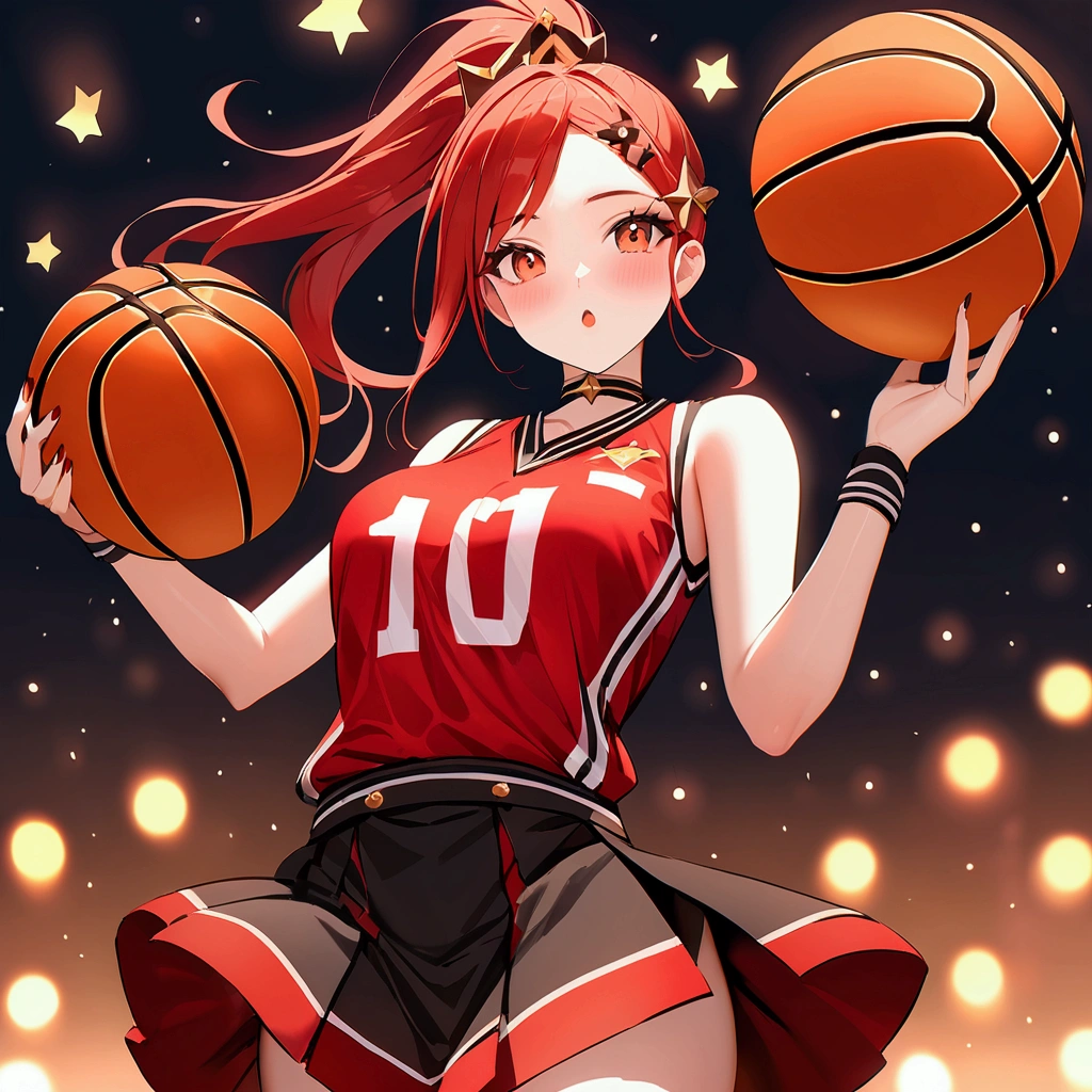 stem,Chicken you are so beautiful,sing,Jumps,rap,basketball ball。
