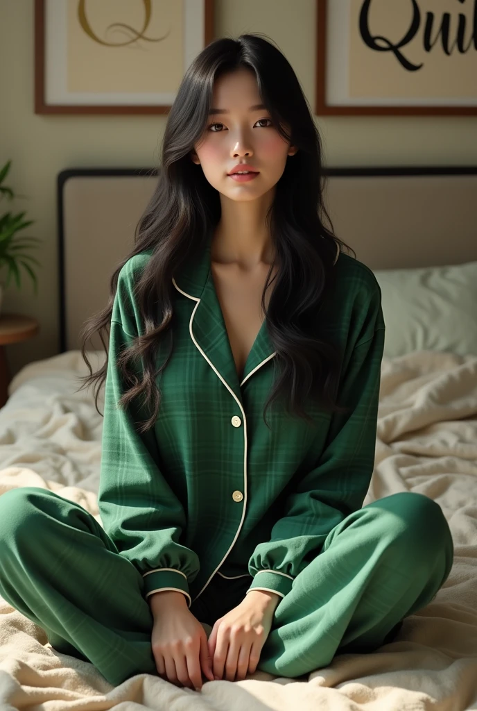 Malay Girl sees the ghost and pees her aqua pajama until his pants are wet pants in fright.