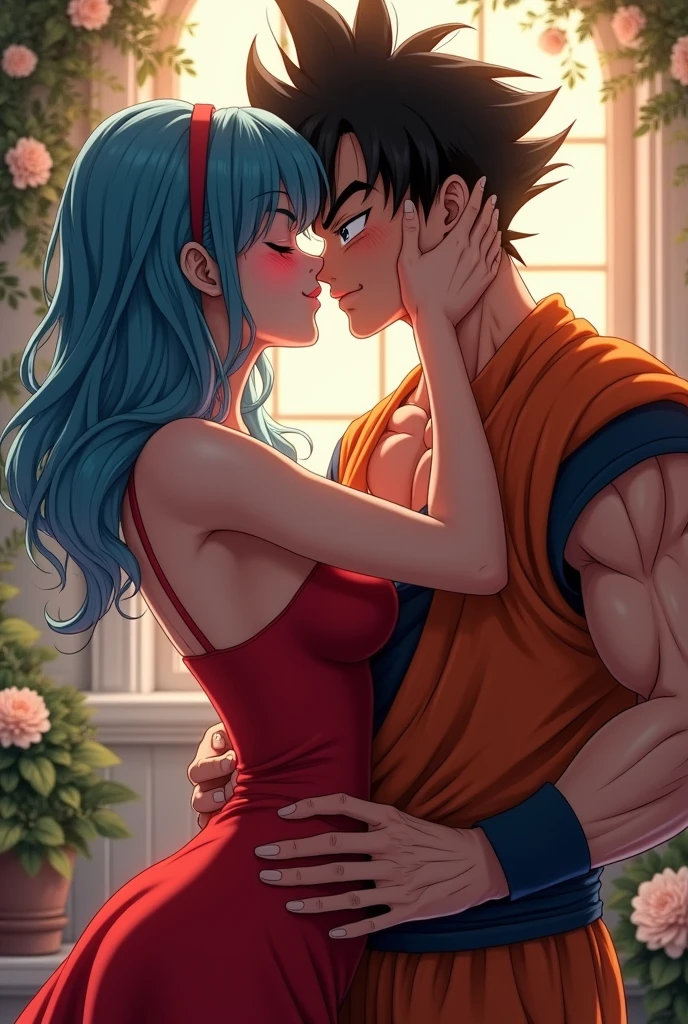 Bulma fucked by Goku without clothes show boobs and penis 







