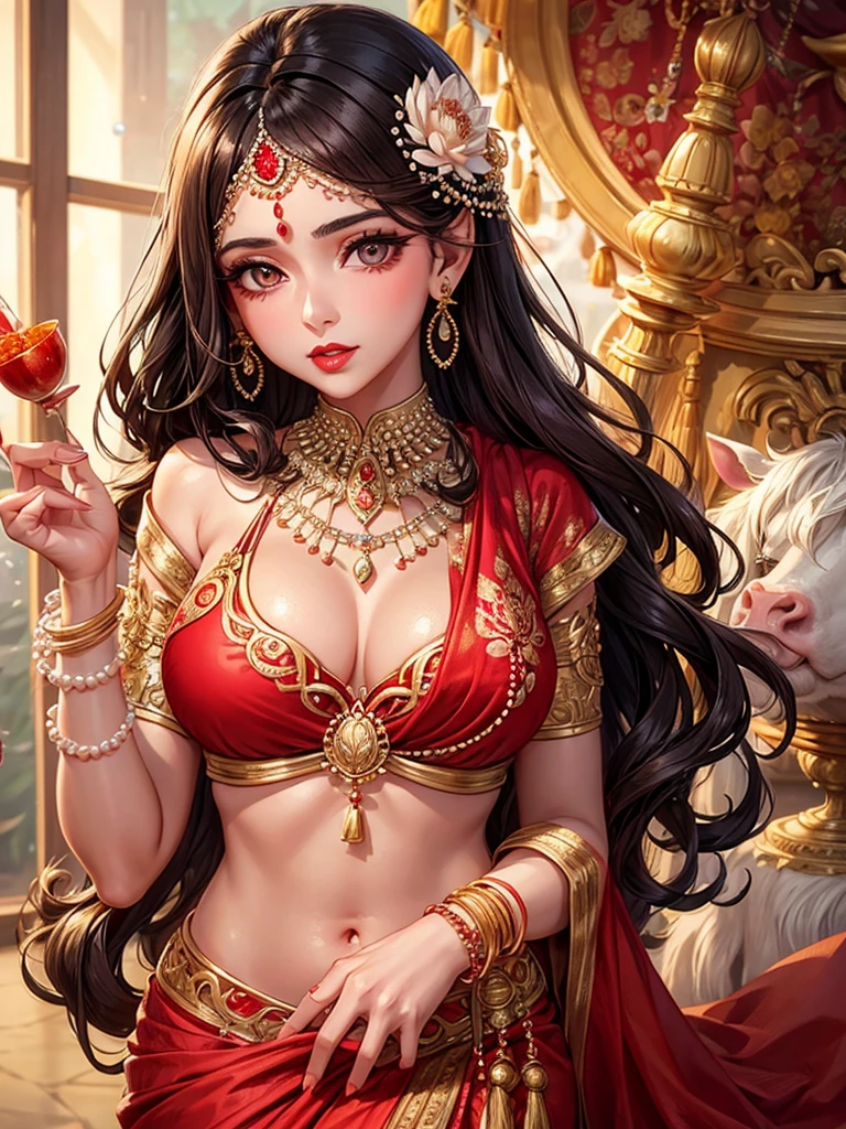 (best quality,4k,8k,highres,masterpiece:1.2),ultra-detailed,(best quality,realistic:1.2), lovely woman, Beautiful girl, red dress, skin tight dress, short black hair, field of poppy flowers, portrait, standing in an s-shape, lustful smile, seductive eyes, sexy breasts, ample breasts, curvy hips, sunset, play, joy, beauty, harmony, portrait, soft lighting, vibrant colors, HDR, 8k, absurdres, cinestill 800, sharp focus, add_detail:2, Ultra HD | | | ((Fullbody-shot)) add_detail:2 (1woman, solo)