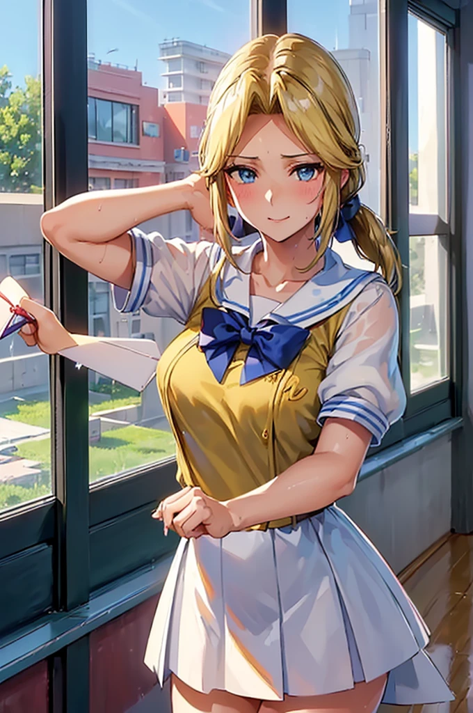 8k(((((I am giving you a letter called a love letter.)))))
Masterpiece 8k(Focus on the face) ((woman,The facial expression is accurate,Anime style face,greenish blue eyes )) Group (((((Location: School classroom))))) (((((The place is school))))) (((((womanは授業を受けている))))) 8k(((((high school girl))))) 8k(((((Wet)))))