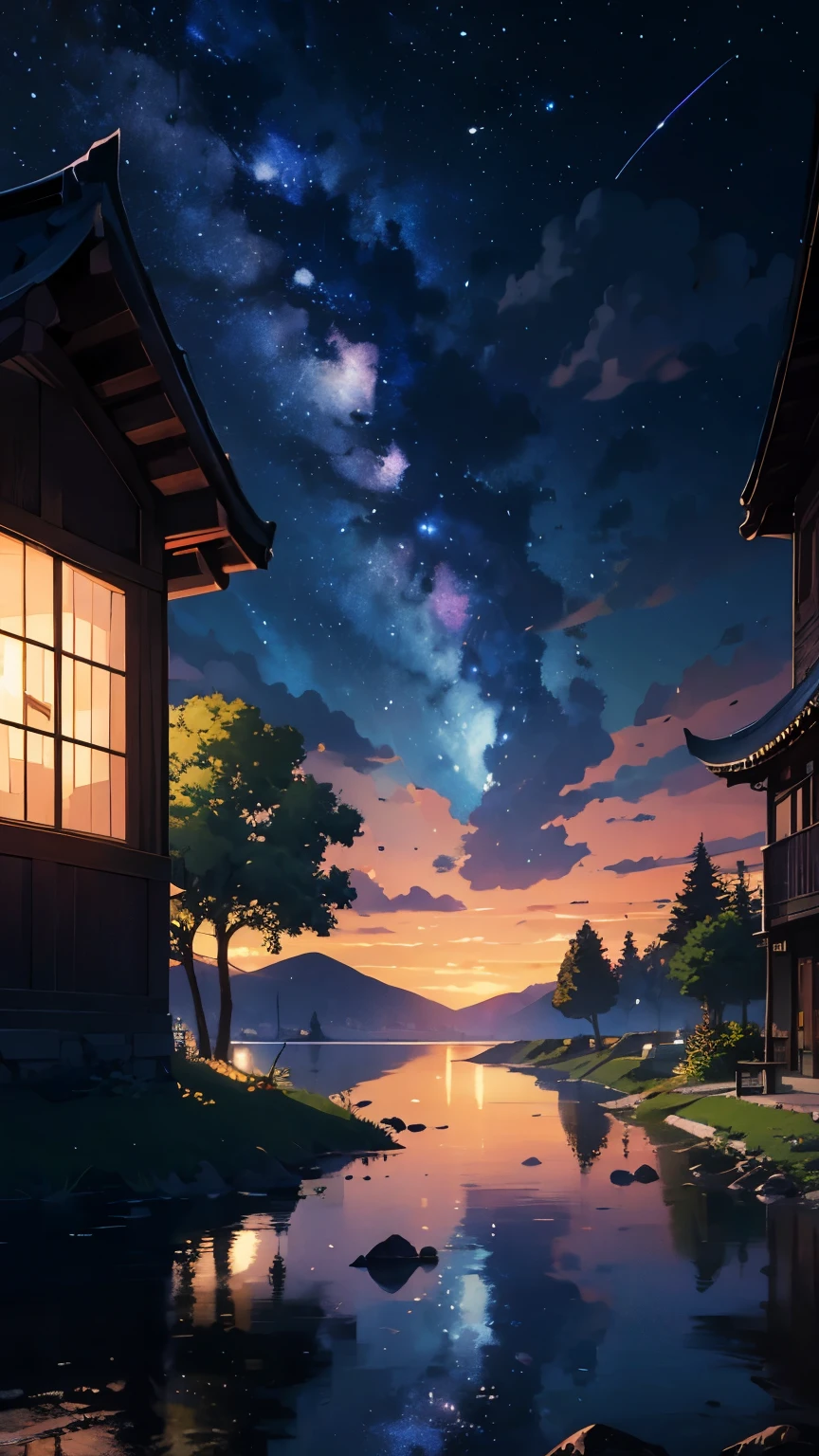 High quality masterpiece, landscape, There is a grand piano。The piano is made of old wood.、An appearance that evokes a long history。There is no one。The cat is sleeping。A moonlit night of silence、満月が銀colourの光を柔らかく地上に投げかける。The night sky is cloudless、With the stars twinkling、The moonlight has an overwhelming presence。Under the piano is the cat sleeping、 Pixiv, Concept Art, Lofi Art style, reflection. by makoto shinkai, Lofi Art, Beautiful anime scene, BREAK Anime landscape, detailed landscape — width 672, in Makoto Shinkai&#39;s Style, Makoto Shinkai&#39;s Style, Enhanced detailed, BREAK,detailed,Realistic,Highly detailed digital art in 4K,Octane Rendering, bioluminescent, BREAK 16K resolution Concept Art, Realism,By Mappa Studio,masterpiece,highest quality,Official Art,figure,Clear lines,(nice_colour),Perfect composition,absurdists, Fantasy,Concentrated,Three-part method