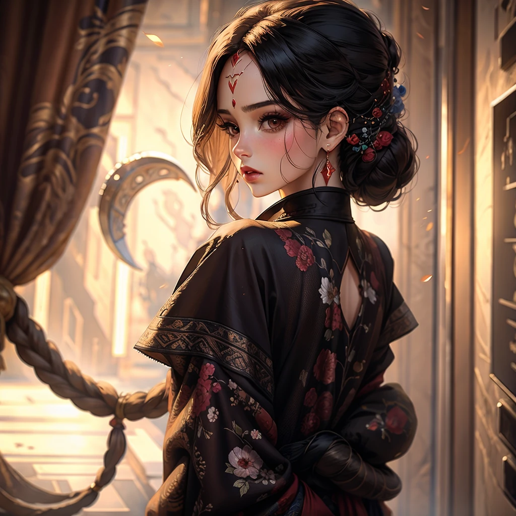 official art, unity 8k wallpaper, ultra detailed, beautiful and aesthetic, beautiful, masterpiece, best quality,
Dark, atmospheric, mystery, romanticism, macabre, literature, art, fashion, Victorian, ornamental, intricate, ironwork, lace, brooding, emotional depth, supernatural,
1girl,solo,
<lora:gufeng-000014:0.4> <lora:LowRAv2:0.4> <lora:OC:0.3>