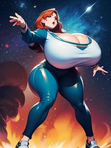 1 girl, gigantic breasts, (dynamic interetsting pose), full body view