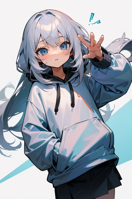 A mysterious girl wearing a hoodie and her background is a wolf