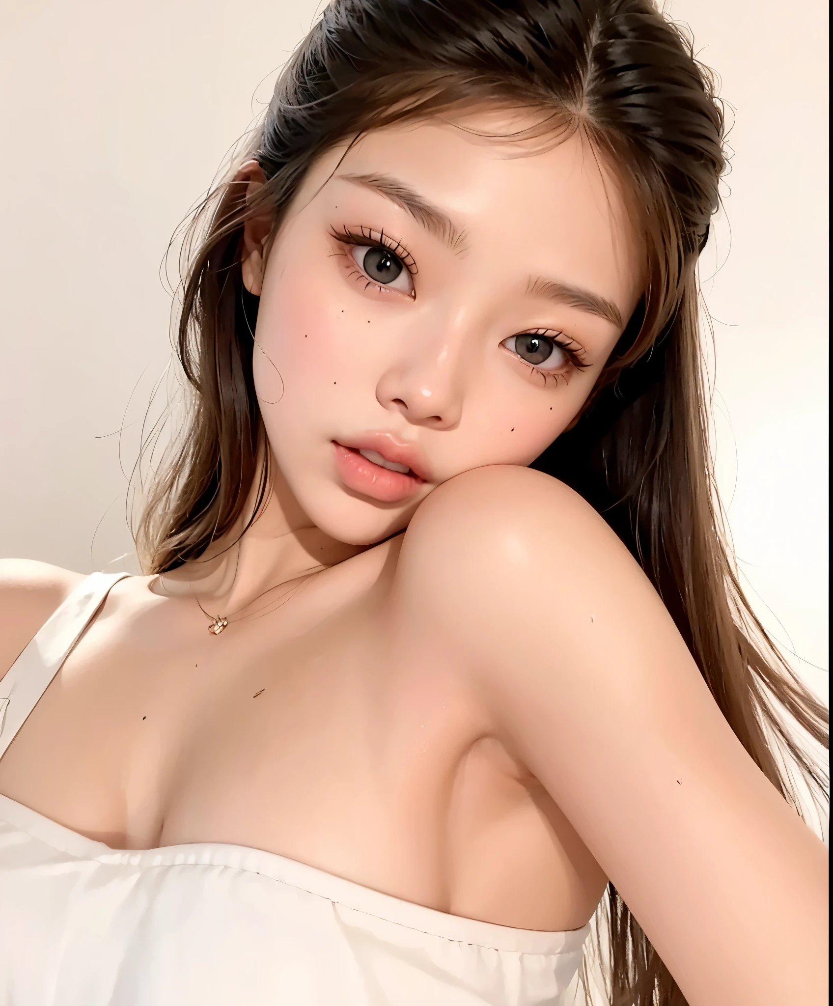 Mujer araffada con un estrangulador negro y un top negro., Cara sexy con maquillaje completo, 18 years old, Hermosa joven coreana, Hermosa modelo china, Hermosa mujer surcoreana, beautiful asian girl, Cara sexy, Cara delicada y encantadora, 19 year old girl, Sakimichan, Modelo de Instagram, 2 4 year old female model