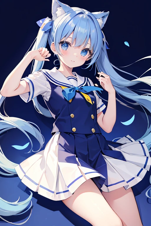 ((highest quality、Masterpiece、Normal body、8k、Detailed face、Ultra-precision、Normal hand、Normal finger、5Finger、Highest))rainbow髪、Sailor suit、Miniskirt、Fashionable underwear、Gentle Breeze、blush、The focus is out of focus and it's a heart、pleasure、pleasure、water droplets、soaked、Soaking wet、Sailor suitが透けている、Ocean、rainbow、Bondage((Rope makeup、Put your hands behind your back、Bind your hands with a rope、Binding the chest with rope、Tie with rope、全身Bondage))、Tied up and unable to move、kneel