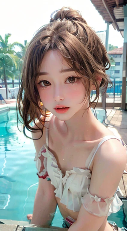 ((((Shirtless with an erotic look)))),(masterpiece:1.2, highest quality), (realistic, photorealistic:1.4), beautiful illustrations, (natural side lighting, movie lighting),
looking at the viewer, (panty shot), 1 girl, Japanese, 18-year-old, perfect face, perfect body, Cute symmetrical face, shiny skin, baby face,
(long hair, bob cut, long sideburns, light brown hair), hair between eyes, emerald golden eyes, (medium breasts), thin,
beautiful hair, beautiful face, detailed and beautiful eyes, beautiful clavicle, beautiful body, beautiful breasts,beautiful thighs, beautiful feet, beautiful fingers,
(((white bra, white panties), Black Business Jacket, Clothes nearby, black tight mini skirt), clavicle, barefoot),
(beautiful scenery), evening, (office hallway), Wariza, head tilt, hand between legs, (surprised),