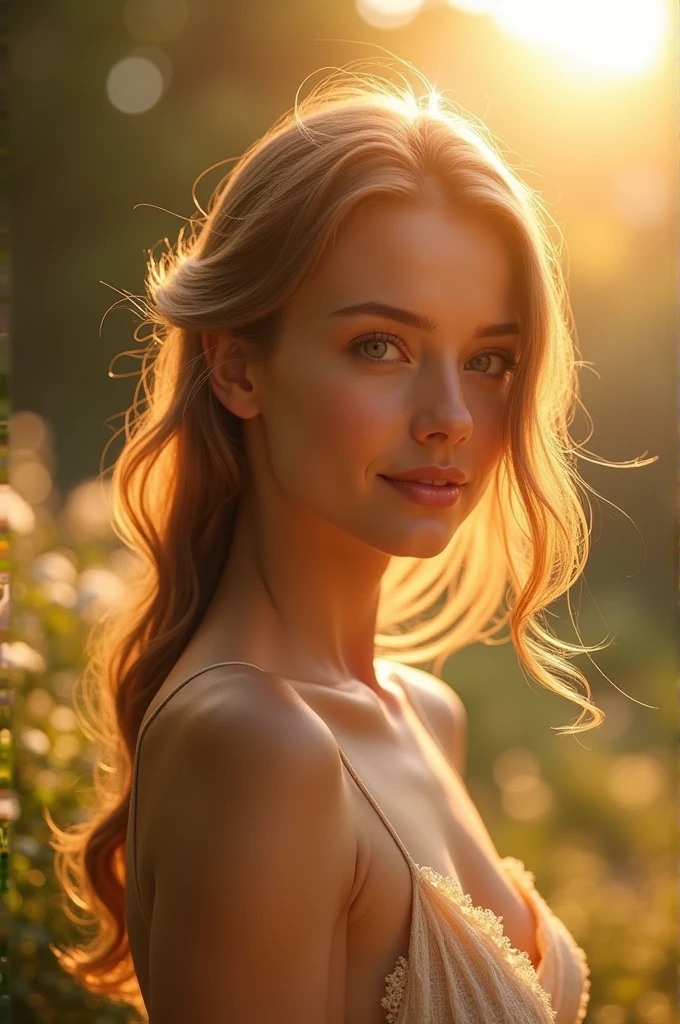 stunning midsummergirl, princess, sweaty, sunlit, dripping, skimpy, leaning back, 8K,Best quality, masterpiece, ultra high res, (photorealistic:1.4), raw photo, (Authentic skin texture:1.3), (film grain:1.3), 1girl, beautiful detailed eyes and face,masterpiece, best quality, godrays and fireflies and dust, pastel dreamy light, bathing in backlighting, opening buttons, sunrays, petals falling, roses, fog, haze, sunlit, in attic covered in flowers and petals, godrays, cozy, morning dew, backlighting, hazy, golden hour, morning light, erotic mood, countryside, masterpiece, best quality, ultra-detailed, solo, smoke, shadows, contrast, cinematic light, side lighting, ultra high resolution, best shadow, RAW, 4k, ultra-realistic style, detailed face, colofUnreal Engine 5, Cinematic, Color Grading, portrait Photography, Ultra-Wide Angle, Depth of Field, hyper-detailed, beautifully color-coded, insane details, intricate details, beautifully color graded, Unreal Engine, Cinematic, Color Grading, Editorial Photography, Photography, Photoshoot, Shot on 70mm lens, Depth of Field, DOF, Tilt Blur, Shutter Speed 1/1000, F/2