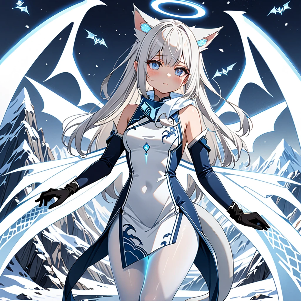 glaceon, snow,pokemon \(creature\),animal,  full body, tree,, (masterpiece, best quality,absurdres: 1.2),, perfect hands,, masterpiece,best quality,ultra-detailed,very detailed illustrations,extremely detailed,intricate details,highres,super complex details,extremely detailed 8k cg wallpaper