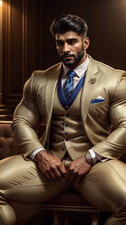 30 years old indian business suit man muscular man, one character, at one place, one structure every thing same in all photos, stunning visual, profile image, in style of ultra realistic, standing close-up on spread legs, detailed style, functional and elegant look, in style of realistic, crisp details