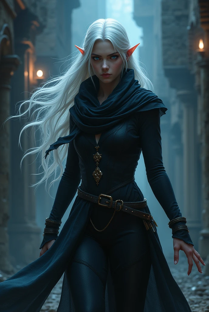 gray hair, curtain hair, hair scarf, hood, pink eyes, amber eyes, rolled eyes, choked laughter, gothic art, stereogram, UHD, 16k,rendered in Unreal Engine, peeled sky, broken winds, sky between cracks, realistic material details, extreme details, hyper-realistic materials, Unreal Engine rendering concept art, broken sky, Unreal Engine art, dramatic lighting. Concept art, rendered in Unreal 5, ((Unreal Engine)), Unreal Engine Art 5