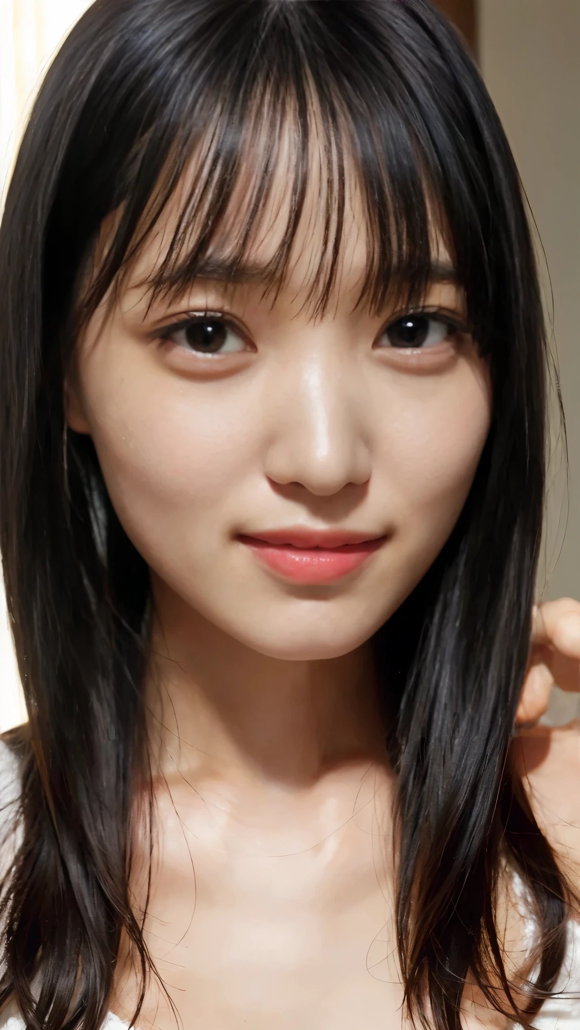 Beautiful Japanese Women Photos, smile, 20-year-old, oil, One Length Hair＆Hair straightening balm:1.55, (photo Realistic:1.4), (hyper Realistic:1.4), (Realistic:1.3), (Smoother lighting:1.05), (Improving the quality of cinema lighting:0.9), 32K, 1 person,20-year-oldの, Realistic lighting, Backlight, The light shines on your face, Ray Tracing, (Bright light:1.2), (Improvement of quality:1.4), (Highest quality Realistic textured skin:1.4), fine grain, Detailed face,(smile:0), (Emphasis on face close-up:1.3), (Enhances the beauty of skin texture:1.1),((Extremely precise and accurate anatomy:1.0)), (Enhances the beauty of skin texture:1.1), Clean and glowing skin, mesh, thin:1.2, (Realistic:1.3), Realisticなライティング, (Smoother lighting:1.05), 32K, One Japanese woman, fine grain, Detailed face, (Film Grain:1.1),(Accentuates body lines:1.1), High resolution, Natural look, Kind eyes, Improves hair quality, Delicate light and shadow, Transparent muscles, Graceful pose, Beautiful Eyes, Sharp details, Soft light reflection, Beautiful contours, Delicate skin tone, Fine hair texture,Cute Japanese Women Photos,