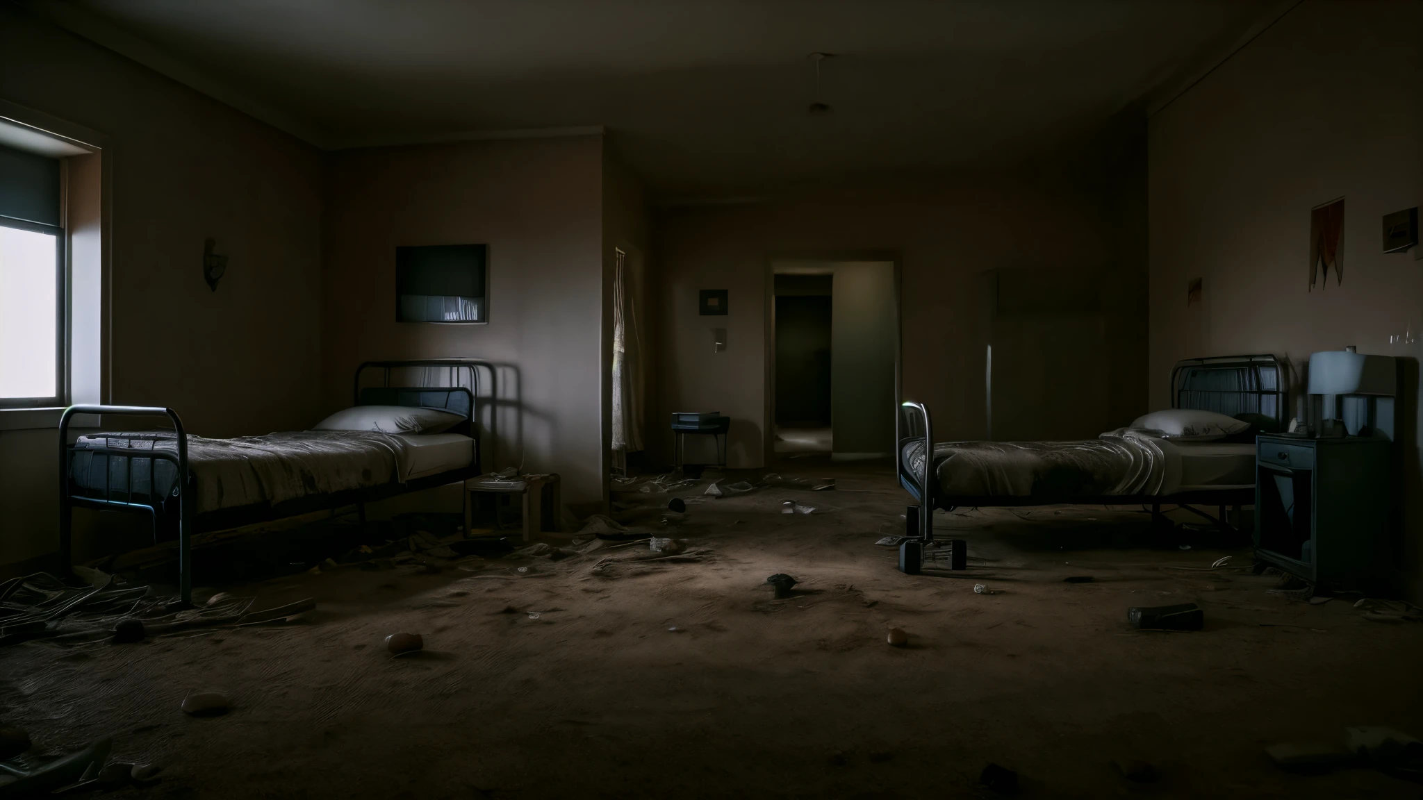 horror scene, knife, dark hospital room, evil, mystic, gore, attractive naked female, undead ,glowing eyes, evil demon, abandoned hospital, gore, ray tracing, Ultra-Wide Angle, UHD, masterpiece, textured skin, super detail, best quality, highres, 4K, photorealism