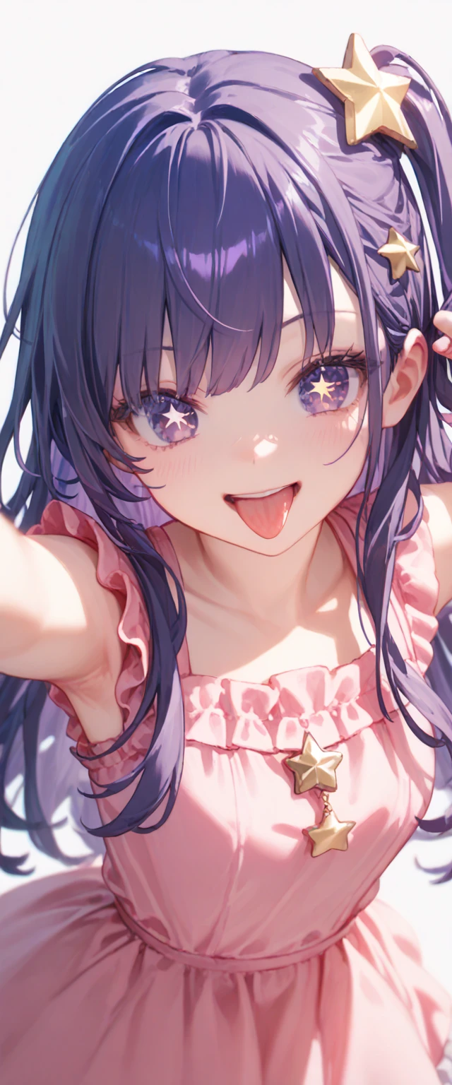 Ai Hoshino, Ai Hoshino, hair between eyes, hair ornaments, ヘアribbon, long hair, one side up, (purple eyes:1.1), purple hair, ウサギのhair ornaments, (star-shaped pupil:1.5), pupil in the shape of a symbol,brake belt, Black belt, brooch, dress, ピンクのdress, frillsdress, Ruffled gloves, frills, gloves, ハートのbrooch, Idol, Idol clothes, jewelry, Pink gloves, 赤いribbon, ribbon, タートルネックdress,break looking at viewer,break (table top:1.2), highest quality, High resolution, unity 8k wallpaper, (figure:0.8), (detailed and beautiful eyes:1.6), highly detailed face, perfect lighting, Highly detailed CG, (perfect hands, perfect anatomy),,smile with open mouth,(pink panties:1.3)、(fully exposed panties:1.5)、(squat:1.3)、outdoor、outside the house、