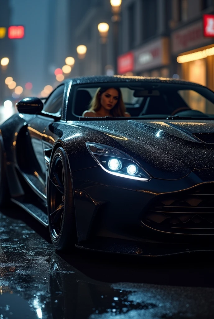 a beautiful girl in a tight dress posing next to a superdeportive car, hyper realistic, 8k, cinematic lighting, detailed facial features, photorealistic, volumetric lighting, dramatic shadows, highly detailed, intricate details, stunning, exquisite, flawless skin, elegant pose, impeccable fashion, glossy car paint, smooth metallic reflections, depth of field, cinematic framing
