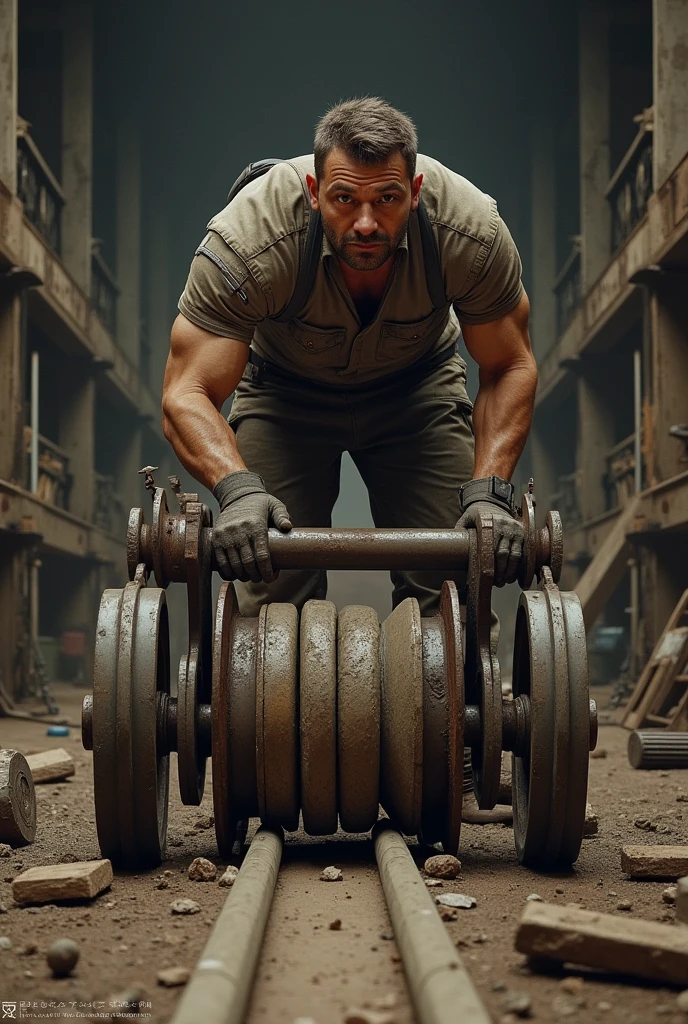 cinematic film still a man wearing a helmet and holding a device , solo, shirt, gloves, 1boy, sitting, male focus, black gloves, pants, fingerless gloves, headphones, squatting, cable, shallow depth of field, vignette, highly detailed, high budget Hollywood film, cinemascope, moody, epic, gorgeous, 