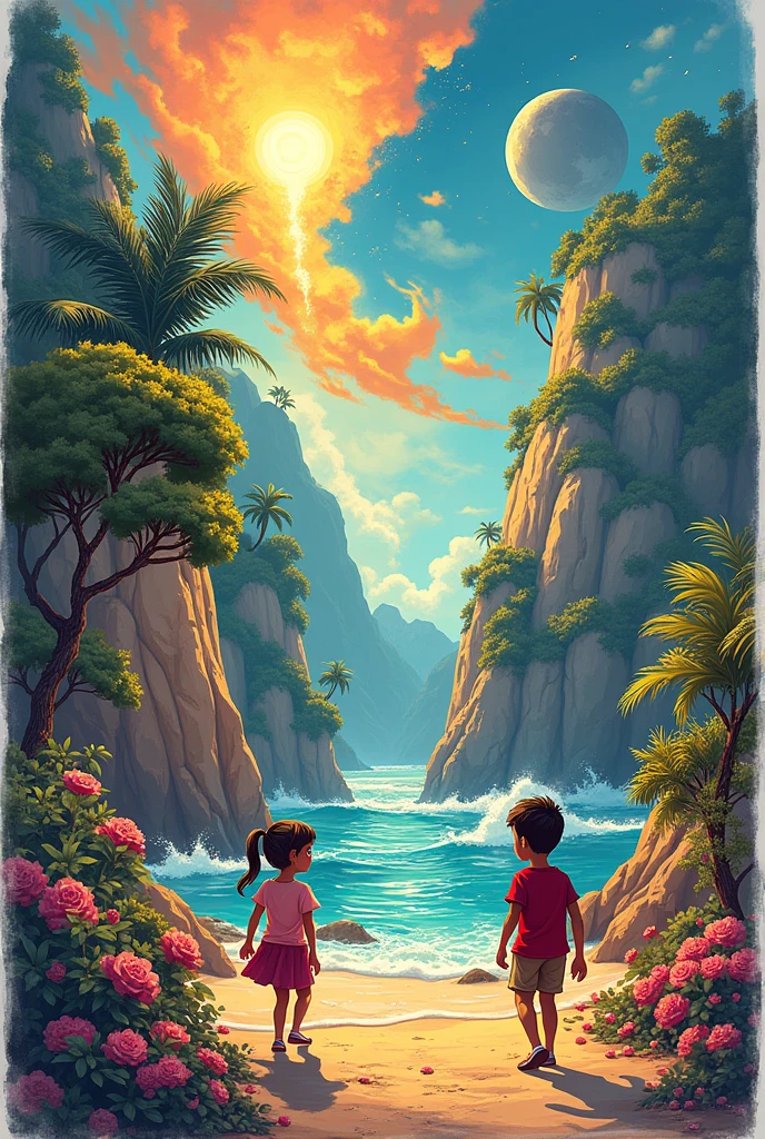 a close up of a person standing in water near a mountain, 3 d animated movie, inspired by Cyril Rolando, cyril rolando and goro fujita, animated film, in style of cyril rolando, movie promotional image, atey ghailan and steve mccurry, animation film, 2022 movie, by Cyril Rolando, animation film still
