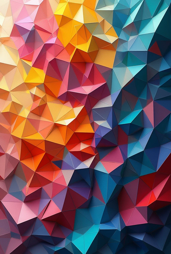 background of geometric shapes in lgbtq colours with the effect of shattering glass