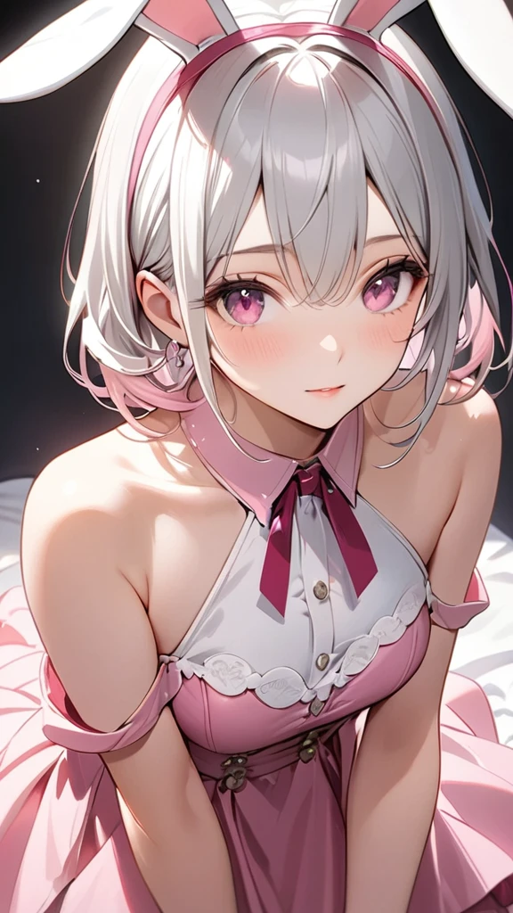 Silver Hair、Red Eye、狐耳girl、Small breasts、ponytail、girl、Small breasts、A cheerful smile、Looks about 15 years old、Petan Musume、He is short、Sexy Lingerie