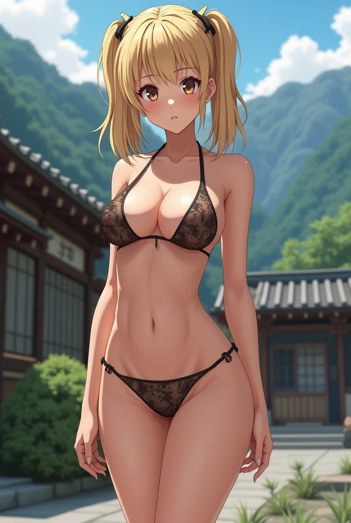 Blonde girl drawn in high definition Japanese anime style、whole body、Women in blue bikinis taking photos on a deserted beach, Bikini Model, , A young and cute gravure idol, Posing together in bras, Russian and Japanese mix, sakimichan, Asian woman, Wear a swimsuit, that'that'that'that'that'that'that'that'that'that'that'that'that'that'that'that'that'It's hot with the shining sun, Japanese Model, Cute Core, sakimichan hdri, Young Gravure Idol, Chubby