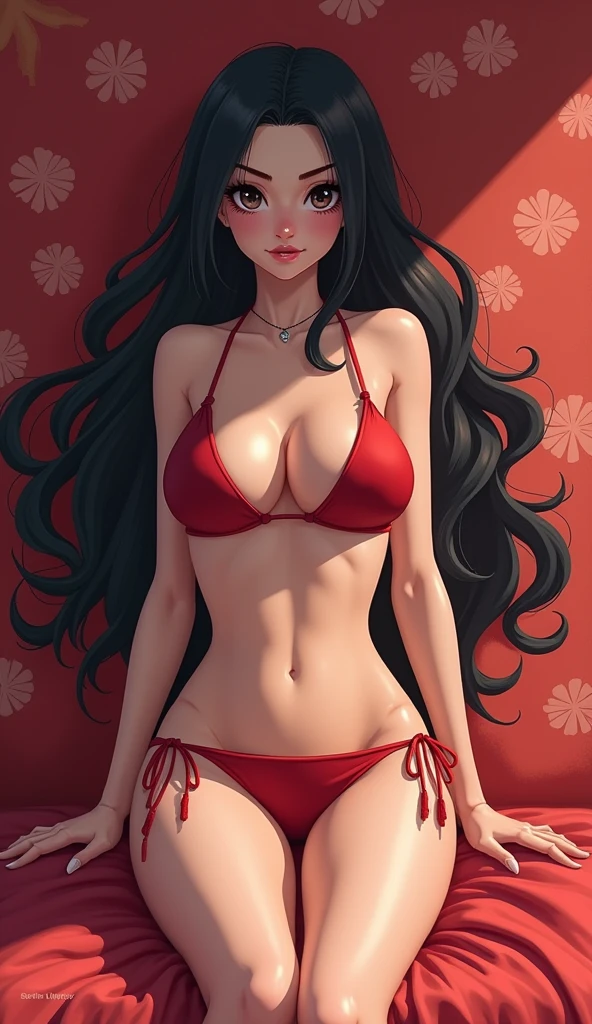 busty anime waifu in cubism art