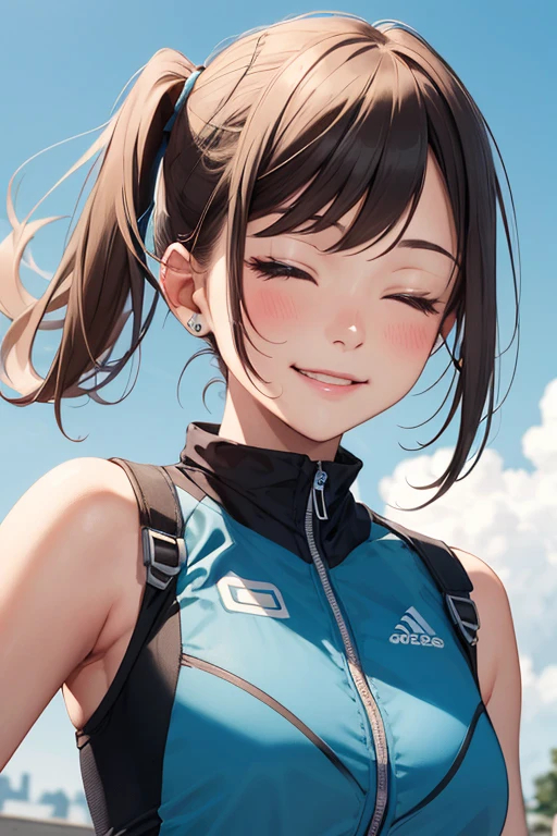 masterpiece、Highest quality、High resolution、Two realistic girls、Competitive swimmer、Close-up of a person、wearing a yellow bodysuit、During Competitive swimmerics competitions、smile、Swimming Venues、sexy competition swimwear 