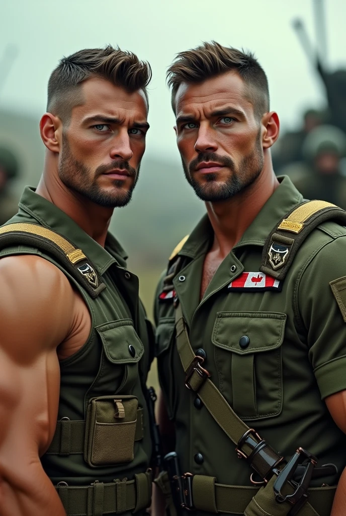 Two 25 year old muscular German soldiers, T