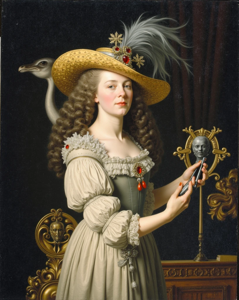 Best quality painting effect, the subject of the painting has both of her beautiful round c-cup breasts exposed, 2 exposed breasts, tiny cherry red rose bud nipples, white powdered breasts, whitest pale milky skin, tiniest erect red nipples, flushed red rouged cleavage, 2 perfect nude breasts,