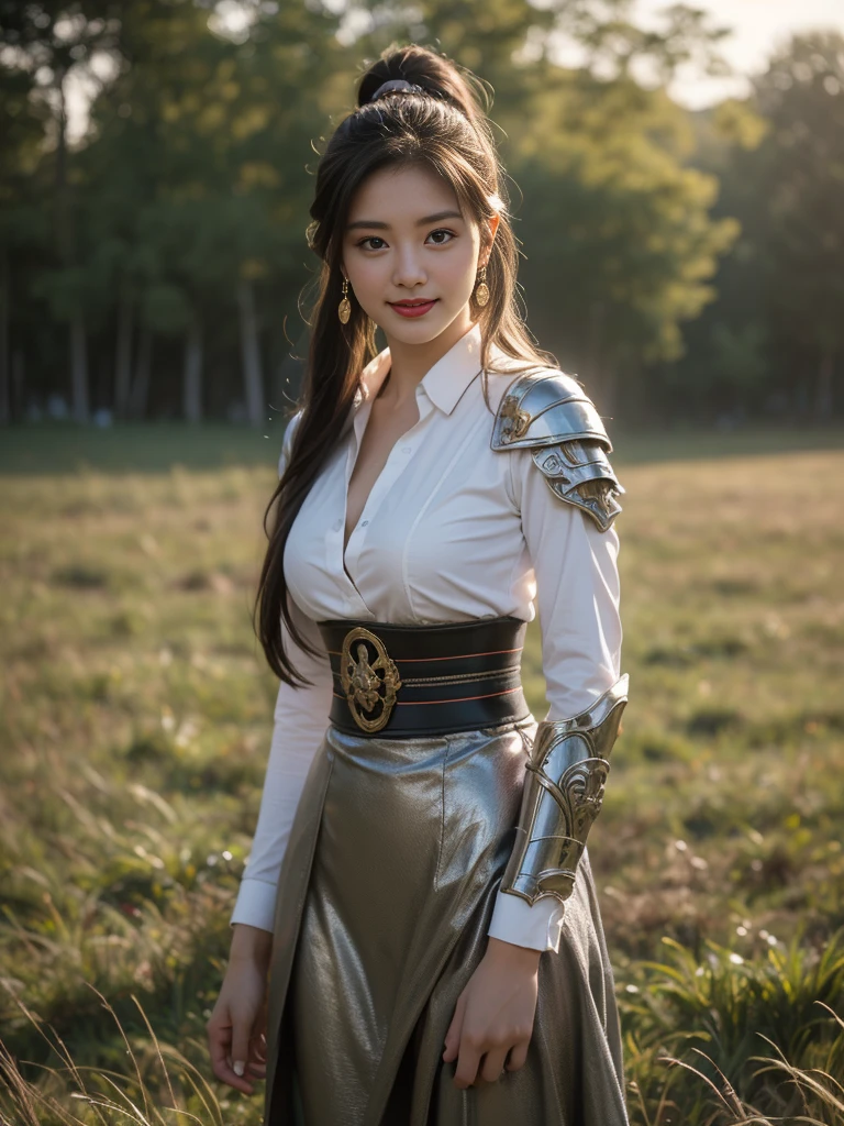 female Swordsman in swordsman skirt armor