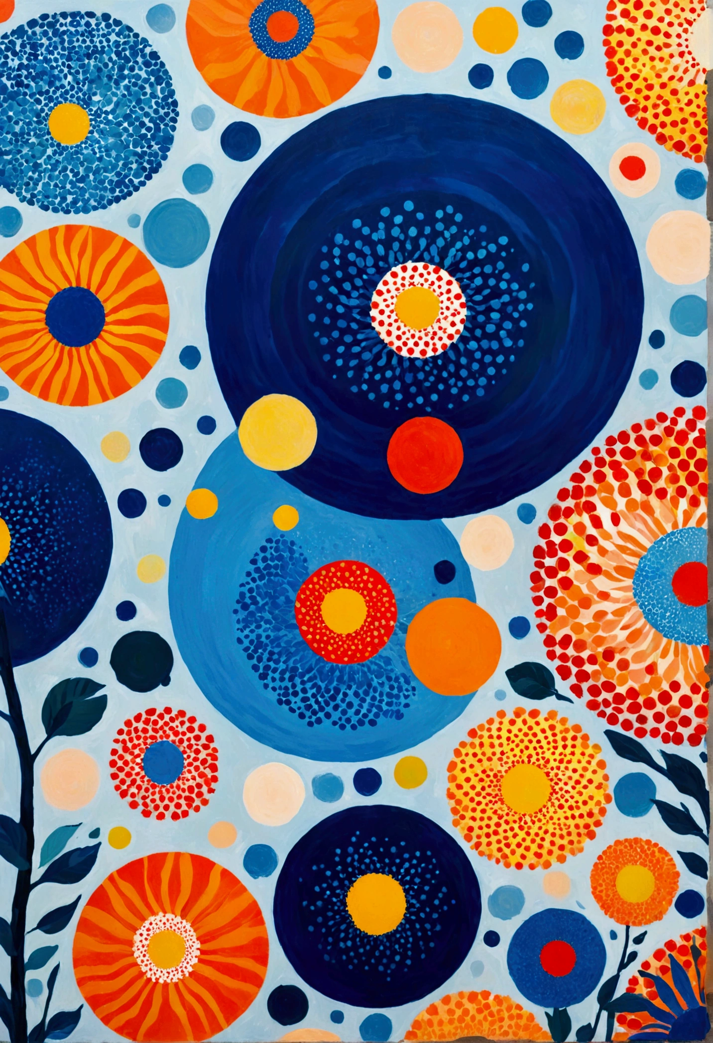 Vibrant abstract artwork, featuring layeRed circular patterns in vivid hues of blue, Red, orange, and. HE Design 的视觉上引人注目的设计突出了错综复杂的纹理and大胆的色彩过渡, Create dynamic and engaging visual experiences.