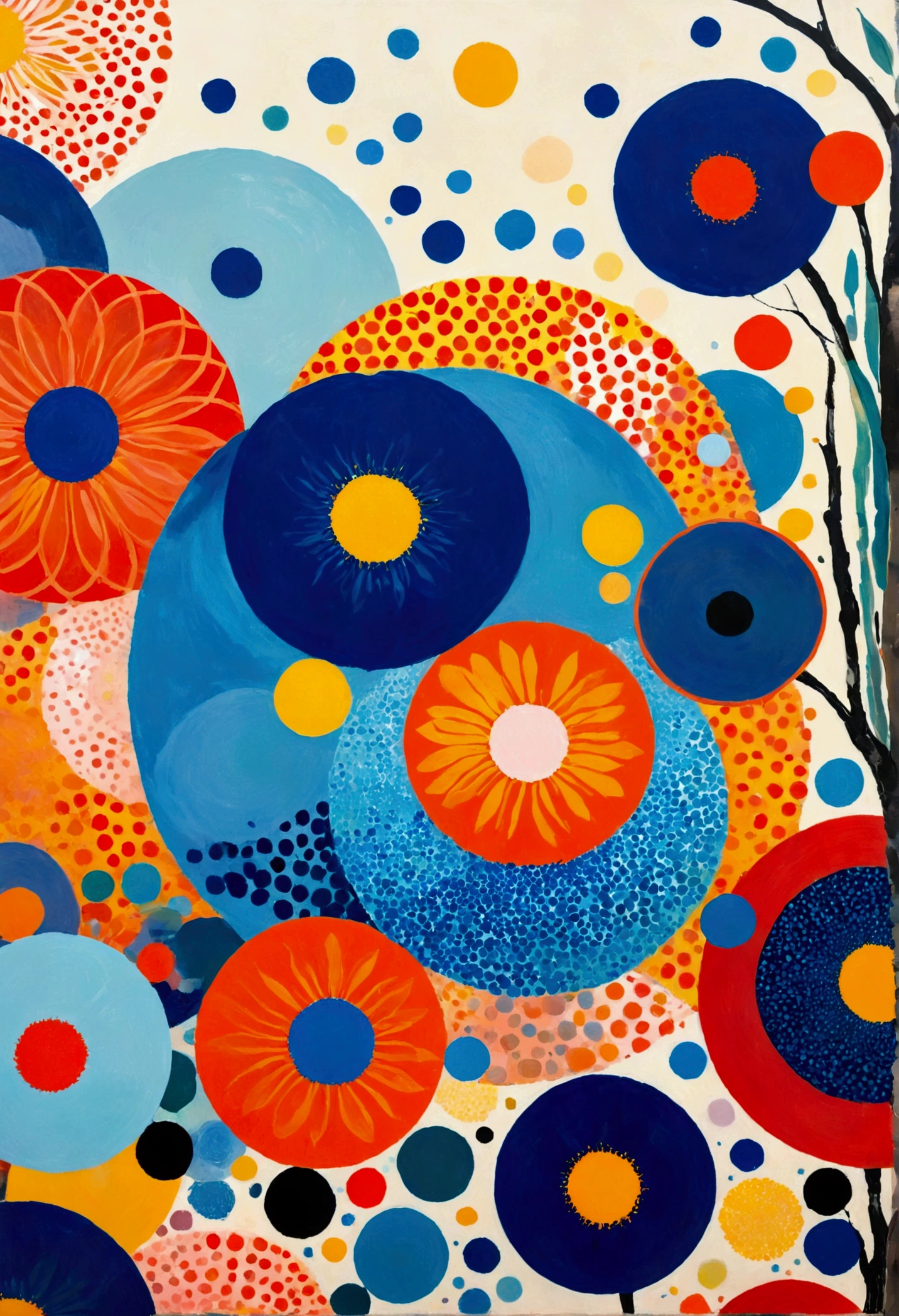 Vibrant abstract artwork, featuring layeRed circular patterns in vivid hues of blue, Red, orange, and. HE Design 的视觉上引人注目的设计突出了错综复杂的纹理and大胆的色彩过渡, Create dynamic and engaging visual experiences.