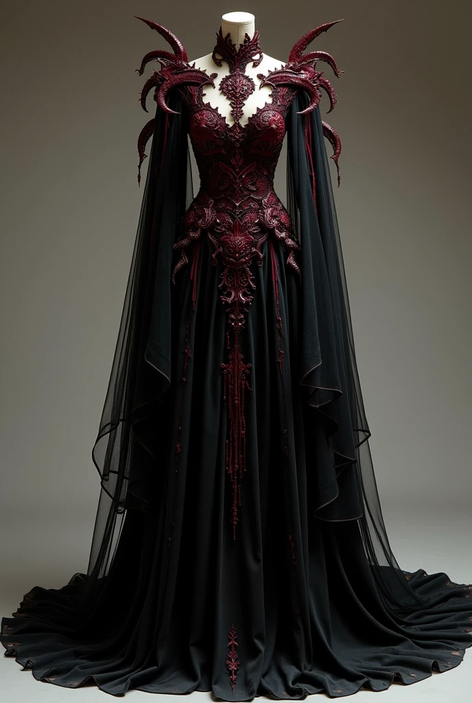 La robe inspire du démon lilith. Elle est noir est longue avec des ...