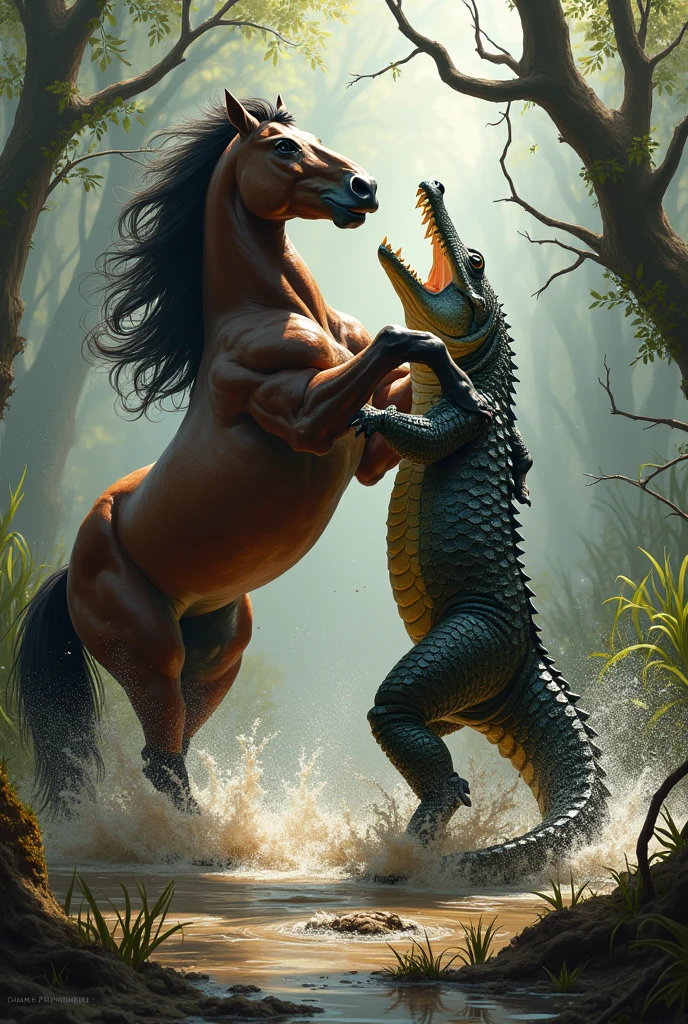 (duo), anthro male rhinoceros and beautiful female human, beautiful face, detailed, best art, masterpiece, quality, side view, newest, swamp background, doggystyle sex, by laobai, by taran fiddler,