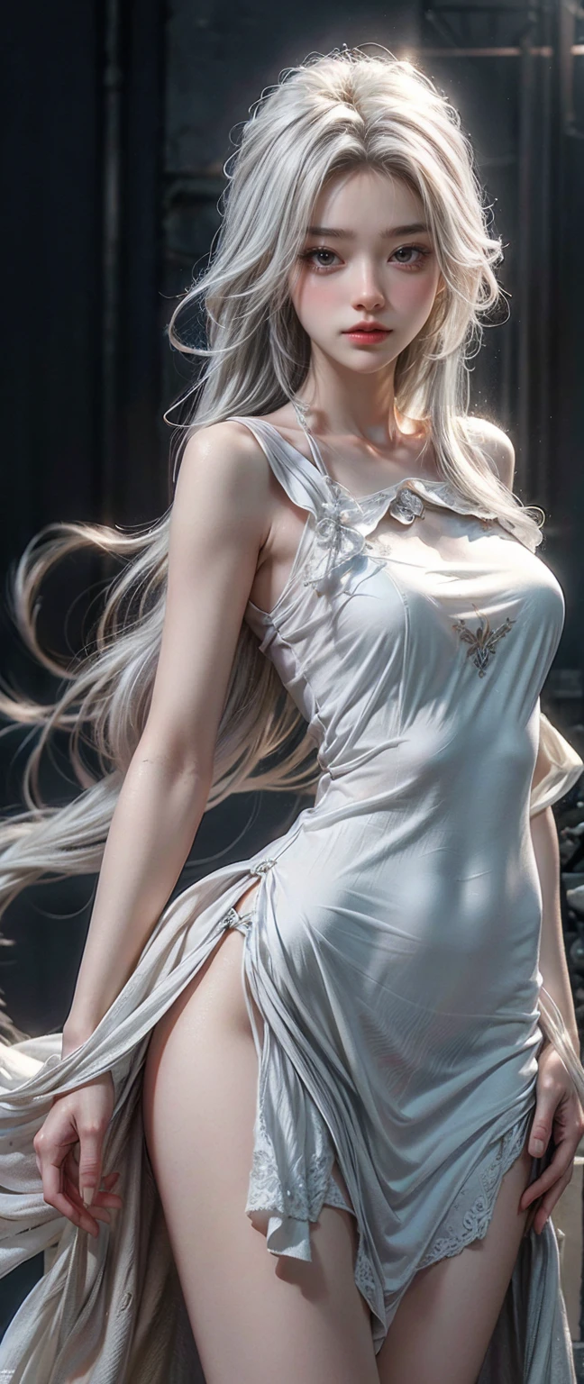 (1girl),gothic,white hair, organza lace,Gorgeous and clothes,gothic, flying, blue, (colorful), bold strokes, gradient blends, motion blur, shimmering textures, dynamic composition, atmospheric perspective, impressionistic, , (masterpiece), (best quality), Amazing, (beautiful detailed eyes), (finely detail), Depth of field, extremely detailed CG, original, extremely detailed wallpaper, (vivid colors), cinematic lighting, (colorful), blush,