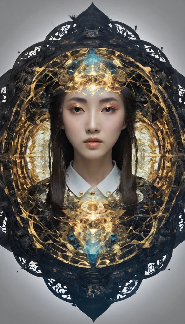 平行的2个world，assassin，Three-dimensional space，Four-dimensional space，Interwoven Knot，Crossing，Chinese Tang Dynasty Beauty，classical，Dark，Prosperity，Dark，future，The End，The face in the kaleidoscope，Deformed，Electro-optic，Distorted face，world，time