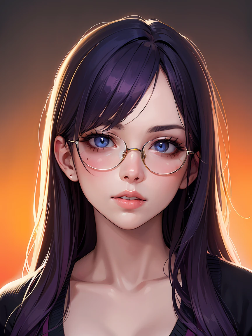 a painting by of a woman by agnes cecile, luminous design, pastel colours, ink drips, autumn lights clonion, 1girl, solo, upper_body, full_body, a girl in white shirt, look at viewer, detailed eyes, earrings, tattoo, tinted_eyewear, looking_over_eyewear, glasses, (paint splash), flat_color, high_contrast,,