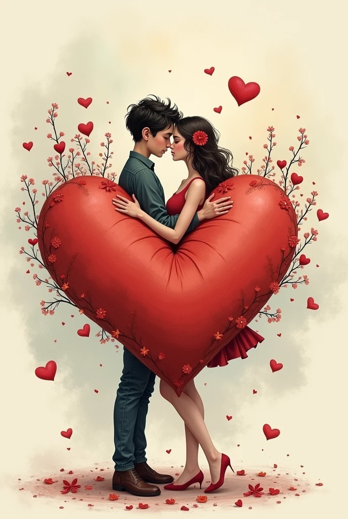 man and woman kissing, mad-love hearts swirling around <lora:Love_is_in_the_air_SDXL:1>, (masterpiece:1.2), best quality, (hyperdetailed, highest detailed:1.2), high resolution textures