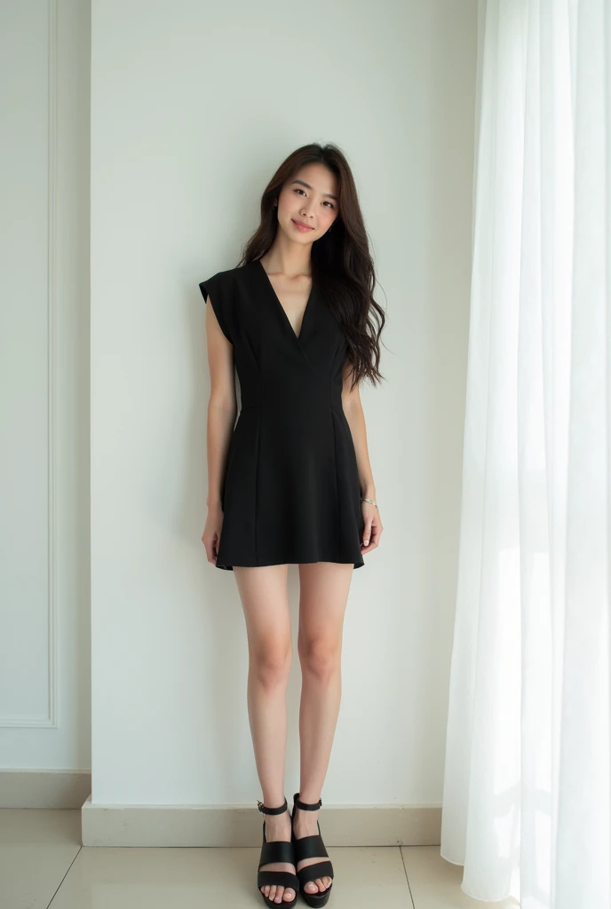 american shot, Wallpapers, 2D Anime,  Swedish anime woman, casual dress, symmetrical face and body measurements 88 61 87, Full body view, Professional seductress and facial expression of pleasure, 50mm professional camera