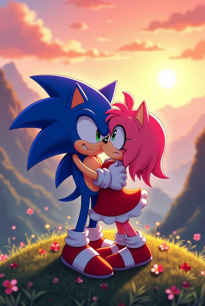 Sonic with a dick meanwhile Amy Is sucking it
