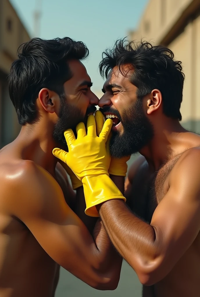 A sexy indian man with black hair,# sexual pose, ultra HD,16 k resolution, sharp focus, cinematic, masterpiece, in holi festival, colores,handsome face  ,perfect penis , holi party,enjoying, nsfw,homoerotic, gay, multiple naked men,group orgy