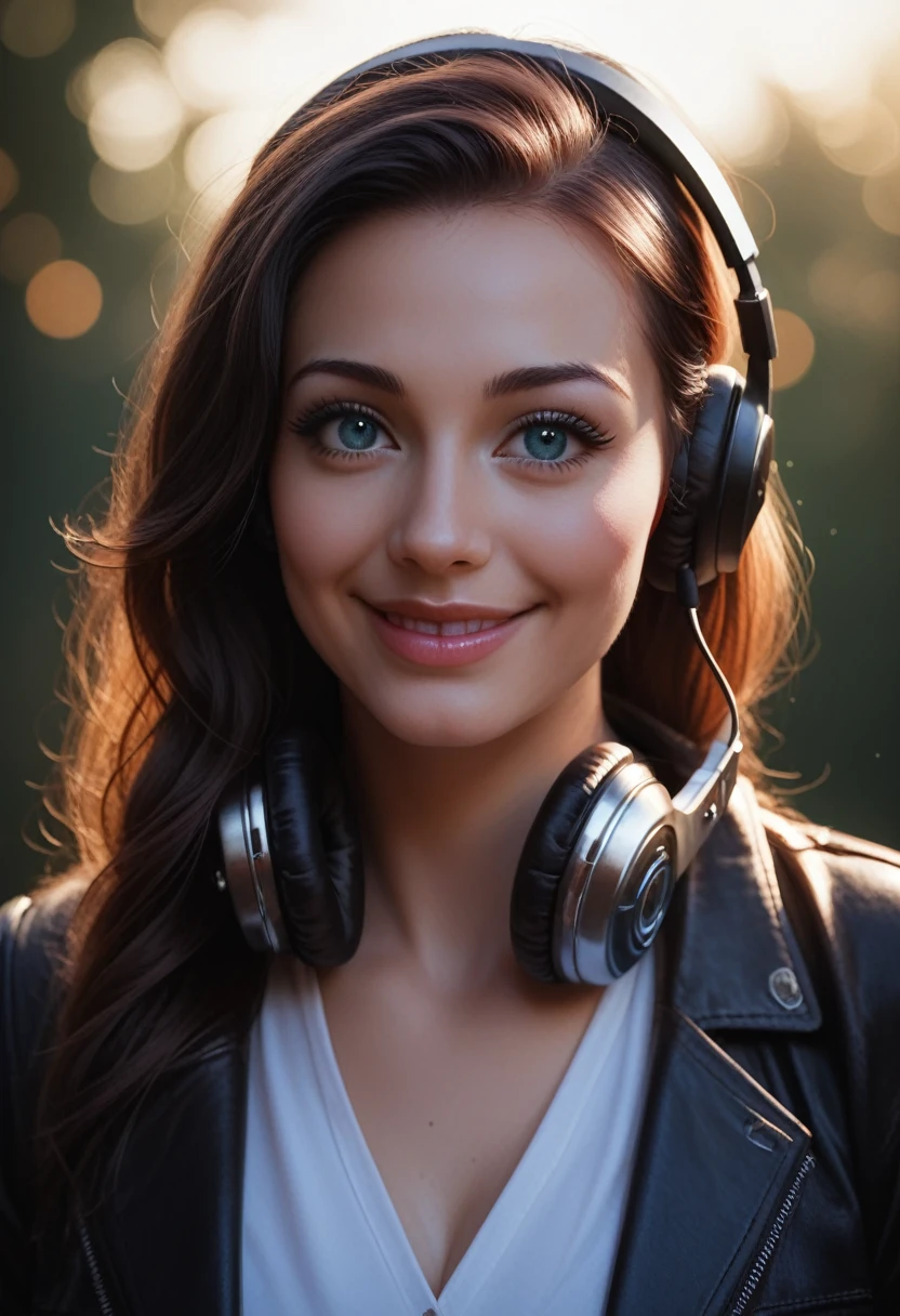 score_9,score_8_up,score_7_up, realistic, a girl  on smiling,beautiful detailed eyes,beautiful detailed lips,extremely detailed eyes and face,long eyelashes,headphones,realistic portrait,8k resolution,highly detailed,photorealistic,cinematic lighting,bokeh background,