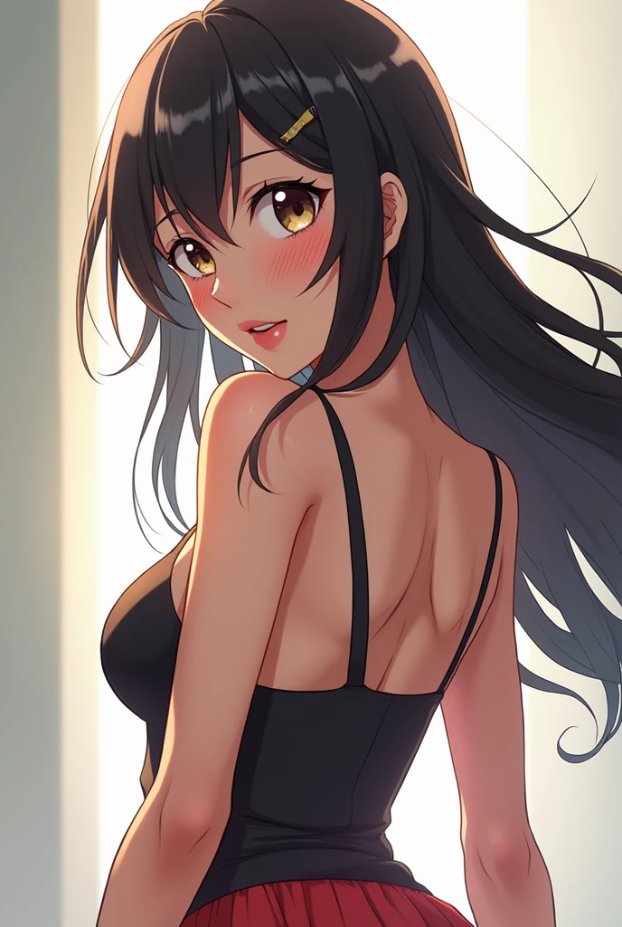 4K,Anime, girl, Pose, bent over, Beauty, bed sheet, C(Bunny Girl:1.5),(Black Playboy Bunny:1.0), (Bunny ears),