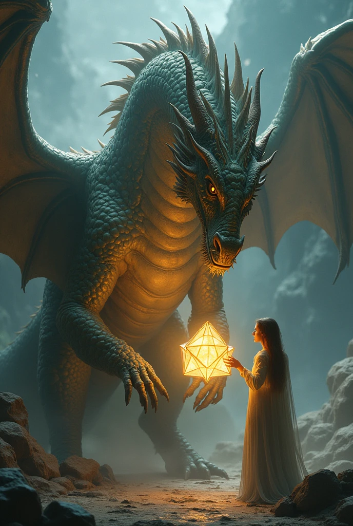 .
The Dragon Back on the Mountain, Drako poured the water over the Star Flower, which immediately began to glow with a golden light.
